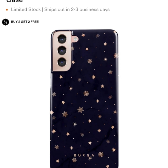 Burga Midnight Kiss Samsung Galaxy S21 PLUS Phone Case EUC! - Picture 10 of 10